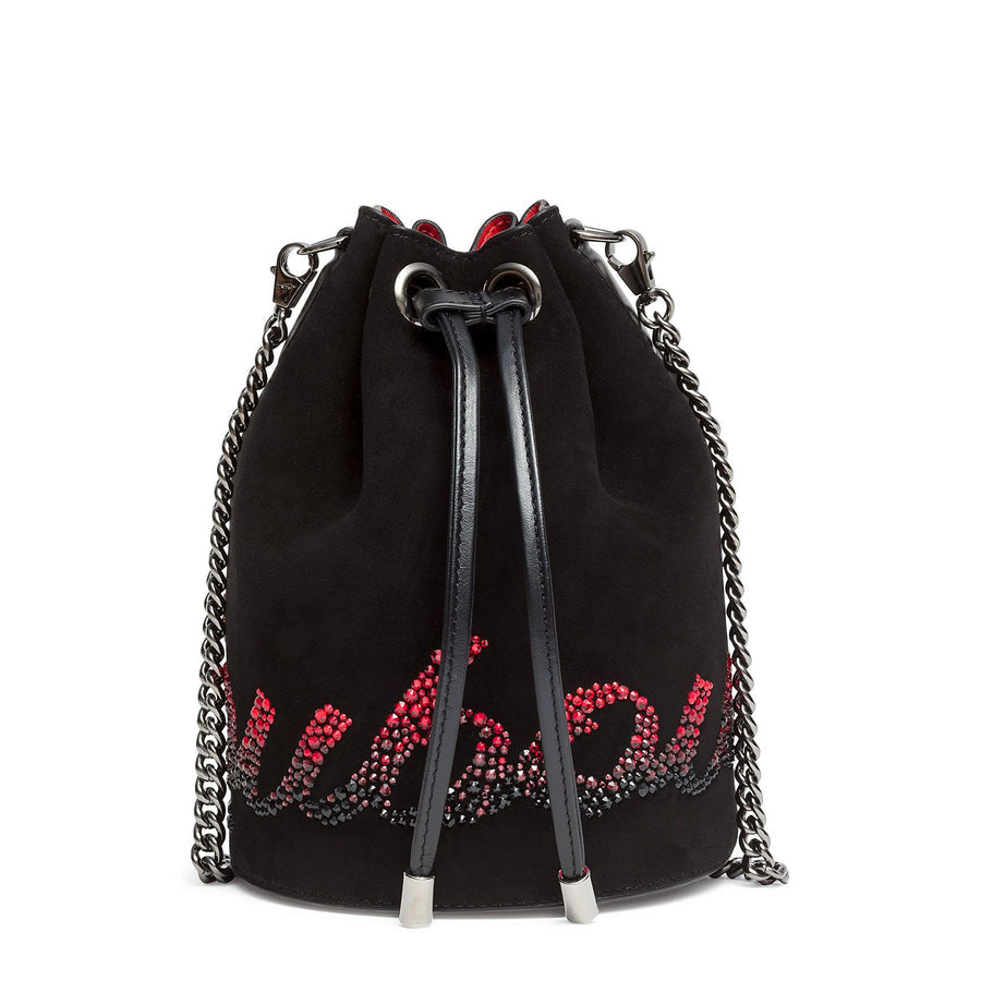 Louboutin Marie Jane Bucket Suede Shoulder Bag