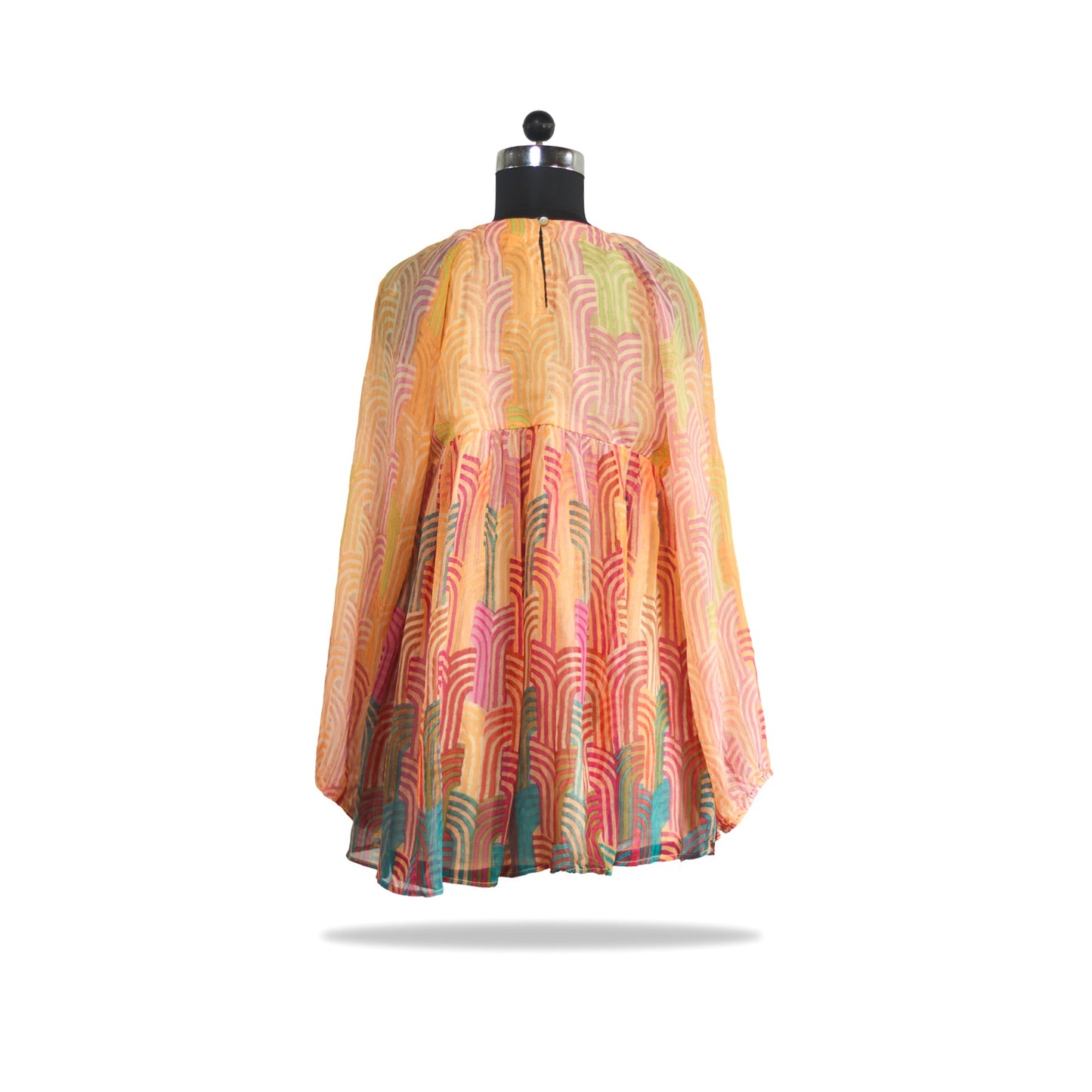 Label Ritu Kumar Multicolored Abstract Shift Short Dress