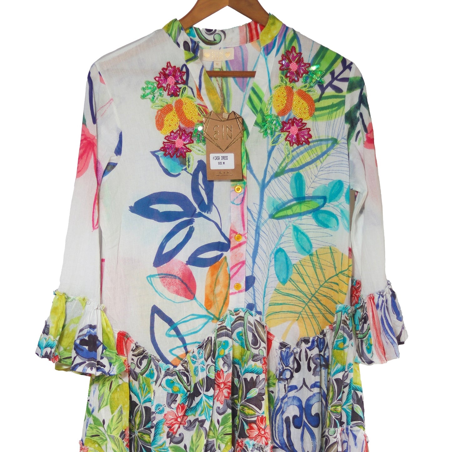 Cin Cin Multicolored Cotton Printed Dress