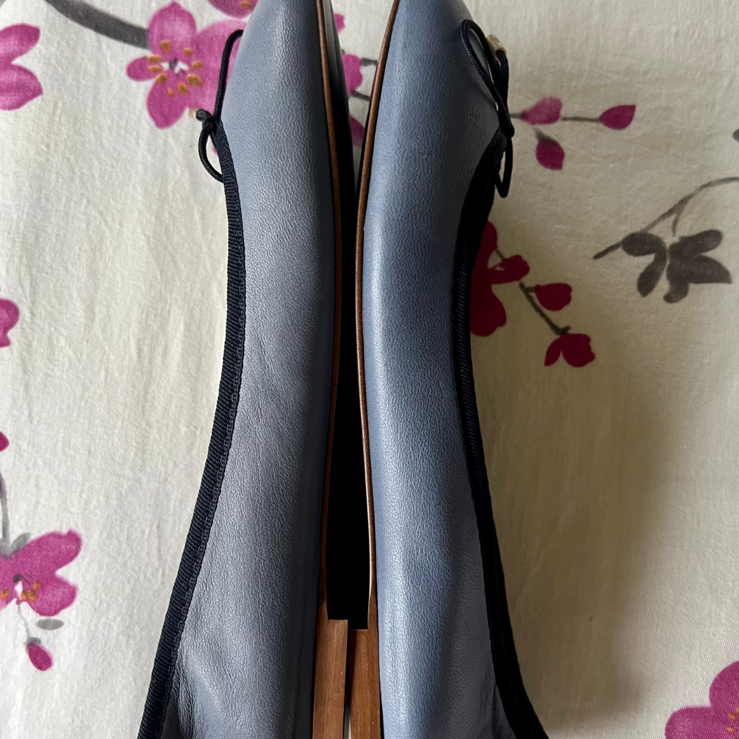 Massimo Dutti Grey-ish Blue Ballet Flats