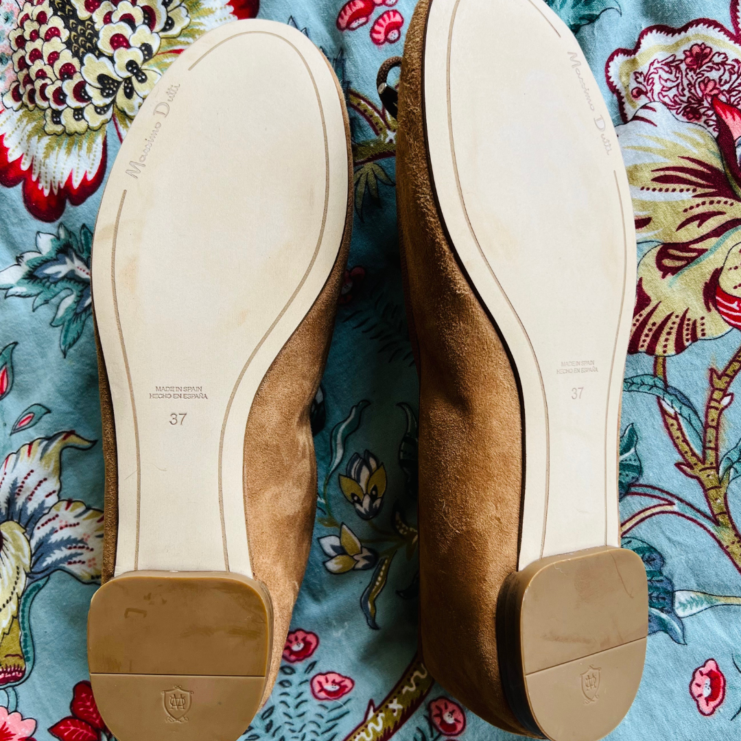 Massimo Dutti Tan Ballet Flats