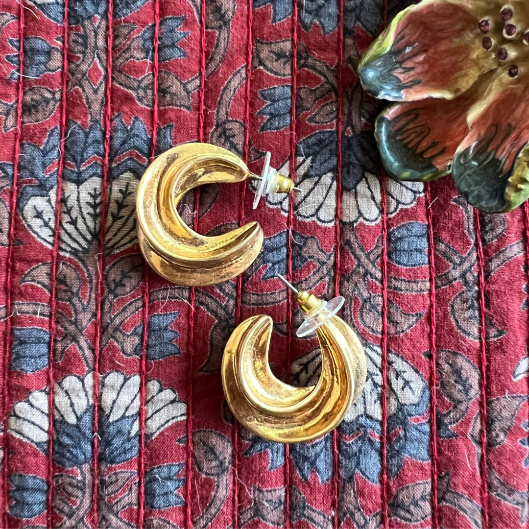 Golden Hoop Earrings