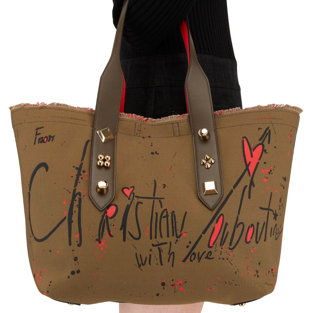 Christian Louboutin Frangibus Small Printed Canvas Tote