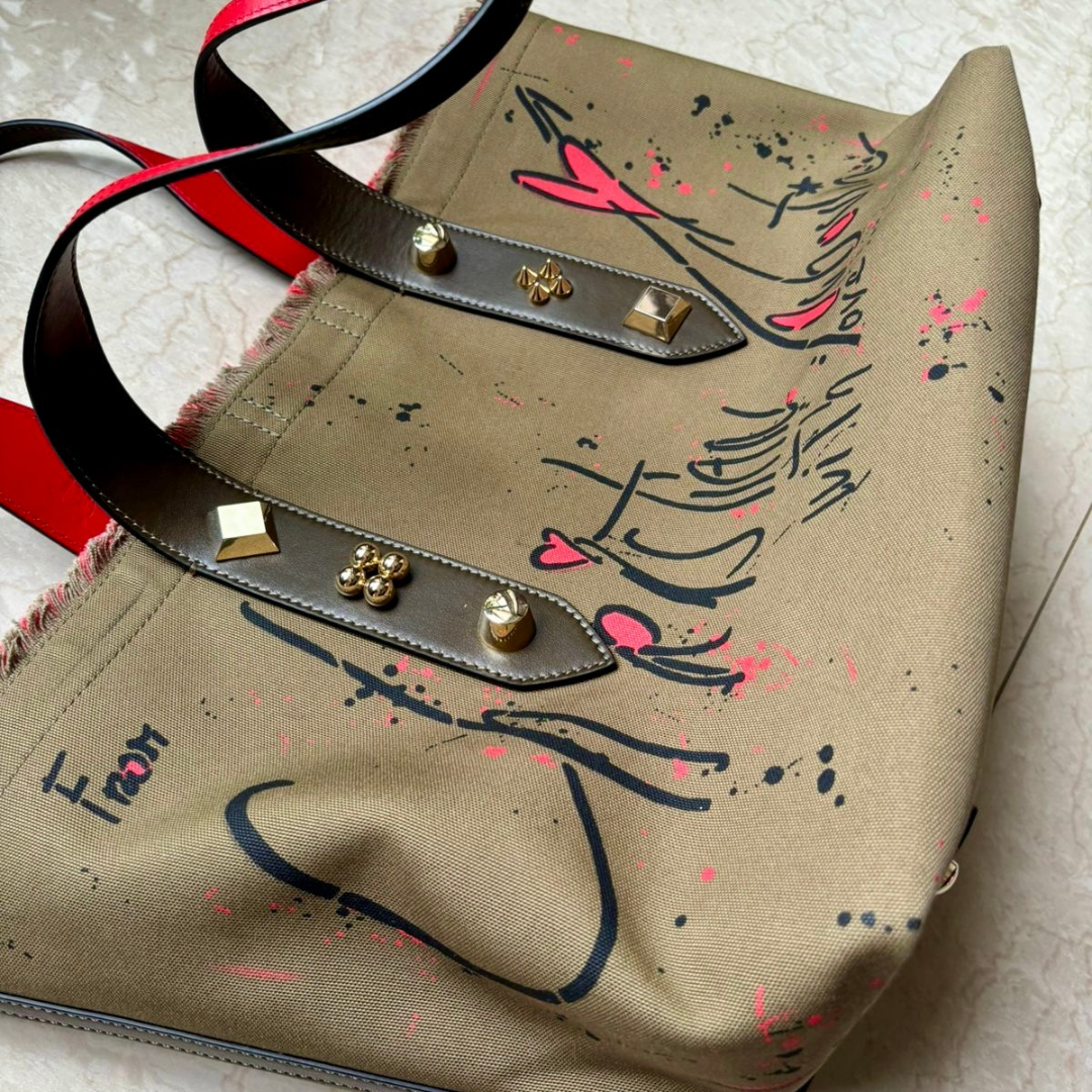 Christian Louboutin Frangibus Small Printed Canvas Tote