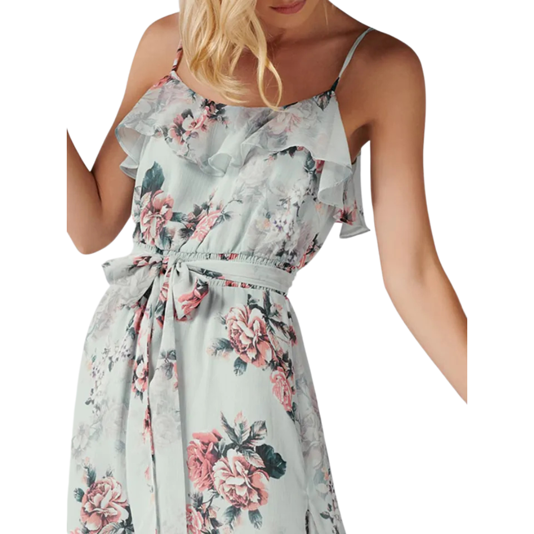 Forever New Women Blue Printed Fit and Flare Dress