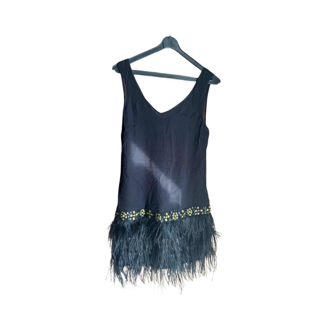 Guess by Marciano Jeweled Feather Cocktail Dress