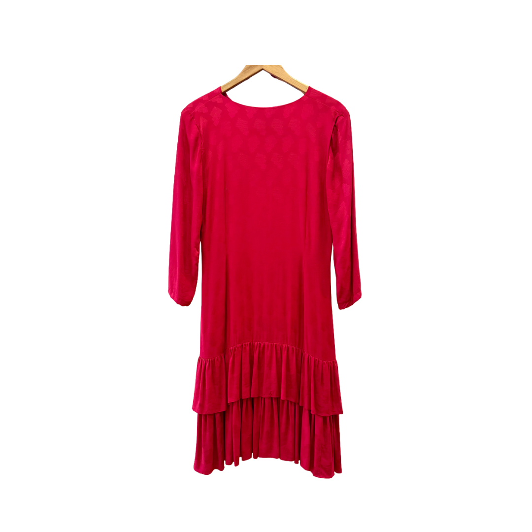 Nordstrom Red Dress with Bottom Frills