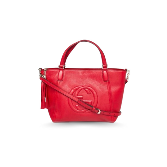 Gucci Red Soho Cellarius Tote