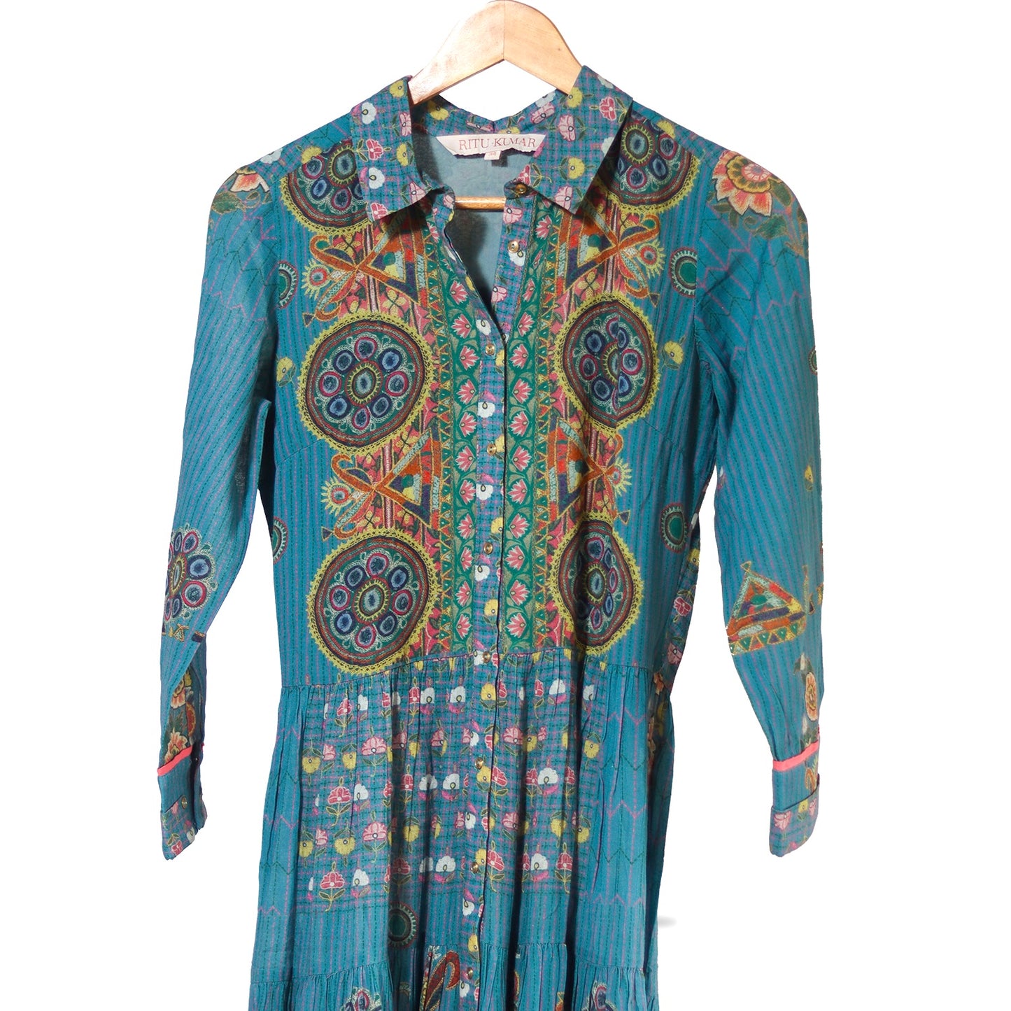 Ritu Kumar Blue Printed Dress