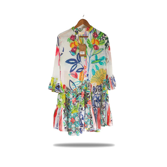 Cin Cin Multicolored Cotton Printed Dress