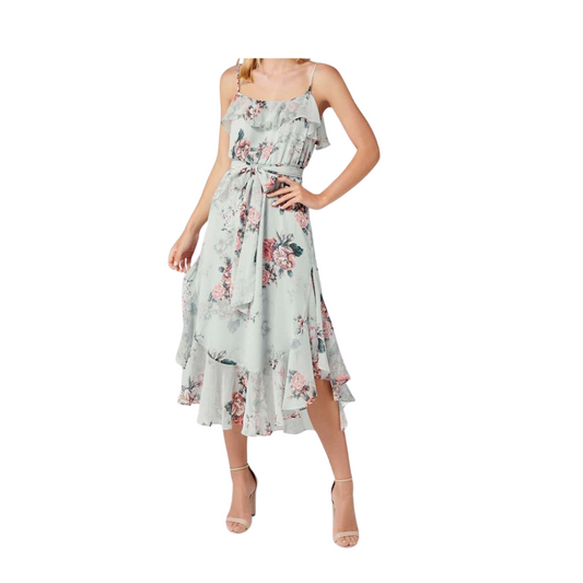 Forever New Women Blue Printed Fit and Flare Dress