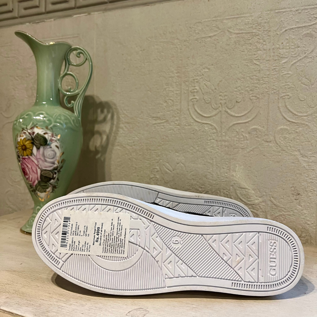 Guess Grey Deanda Sequin Embellished Slip On Shoes