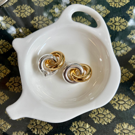 Massimo Dutti Gold & SIlver Earrings