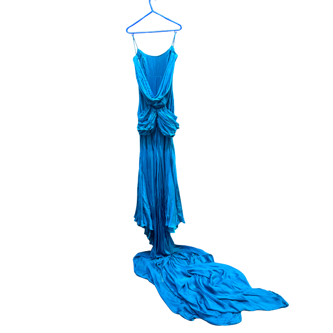 Gavin Miguel Blue Evening Gown