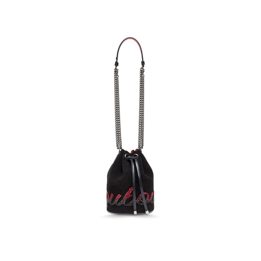 Louboutin Marie Jane Bucket Suede Shoulder Bag